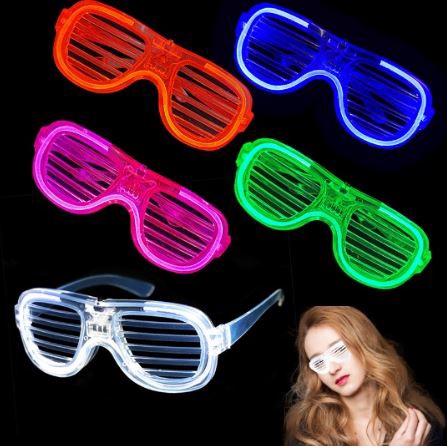 [ Cinicini ] Kacamata LED Nyala Malam Colorful Eyeglass Beauty Fashion