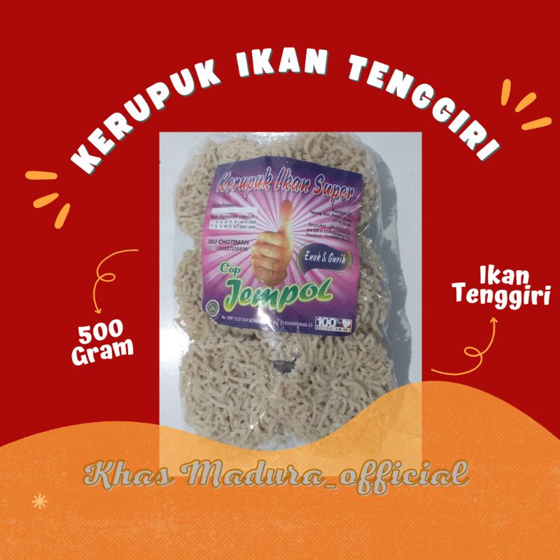 

Kerupuk Ikan Tenggiri Cap Jempol Super Premium 500 Gram Krupuk Pattola Mentah Khas Madura