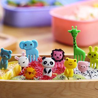 SerbaGrosirMurah Tusukan Buah Karakter Anak Garpu Mini Bekal Bento Food