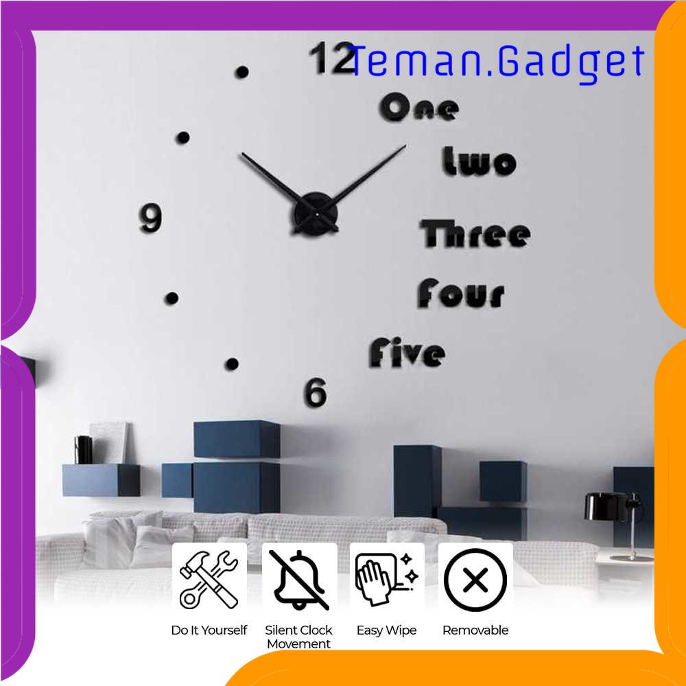 TG-PJM Taffware Jam Dinding Besar DIY Giant Clock Underline dan Angka - JM-09