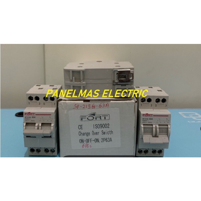 COS CHANGE OVER SWITCH OHM SAKLAR FORT 2P 63A TYPE SF219G-63 MODEL MCB