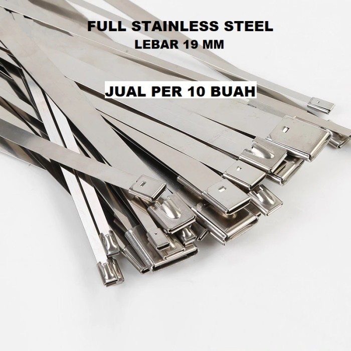 

Holder Per 10 Pcs Kabel Tis Full Stainless 19 X 150 Cm Pengikat Tali Ties Tie