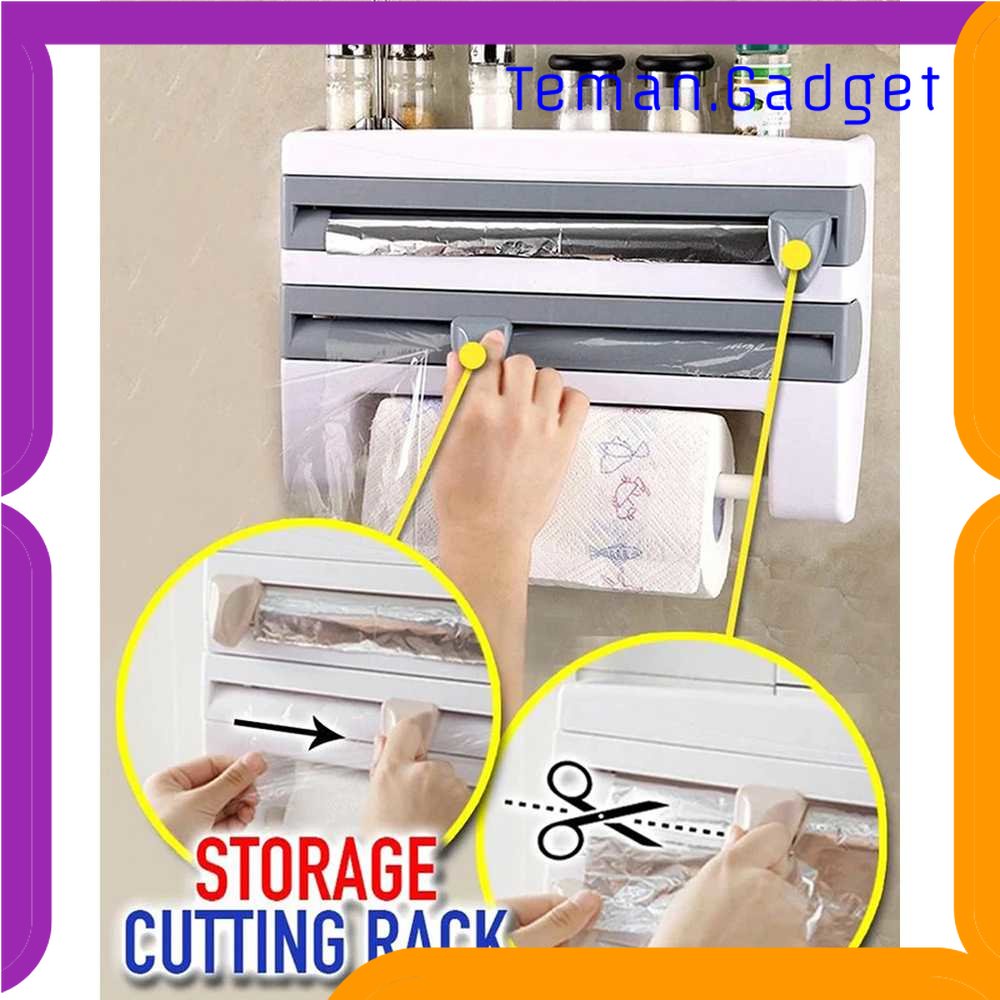 TG - DPR ADOREHOUSE Rak Organizer Tisu Tin Foil Food Wrap Cutter Storage - R60V