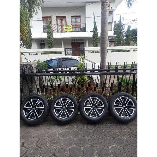 4 Velg R15 PCD 100+Ban 185/65 brio calya sigra agya ayla vios jazz yaris etios mobilio lova datsun