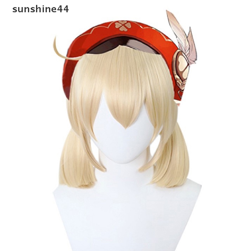 Sunshine Wig Game Genshin Impact Cosplay Props Wig Klee Wig Cosplay Golden Wig Lembut Wig Cewek Sweet Girl Wig Pendek Hanya Untuk Perempuan.