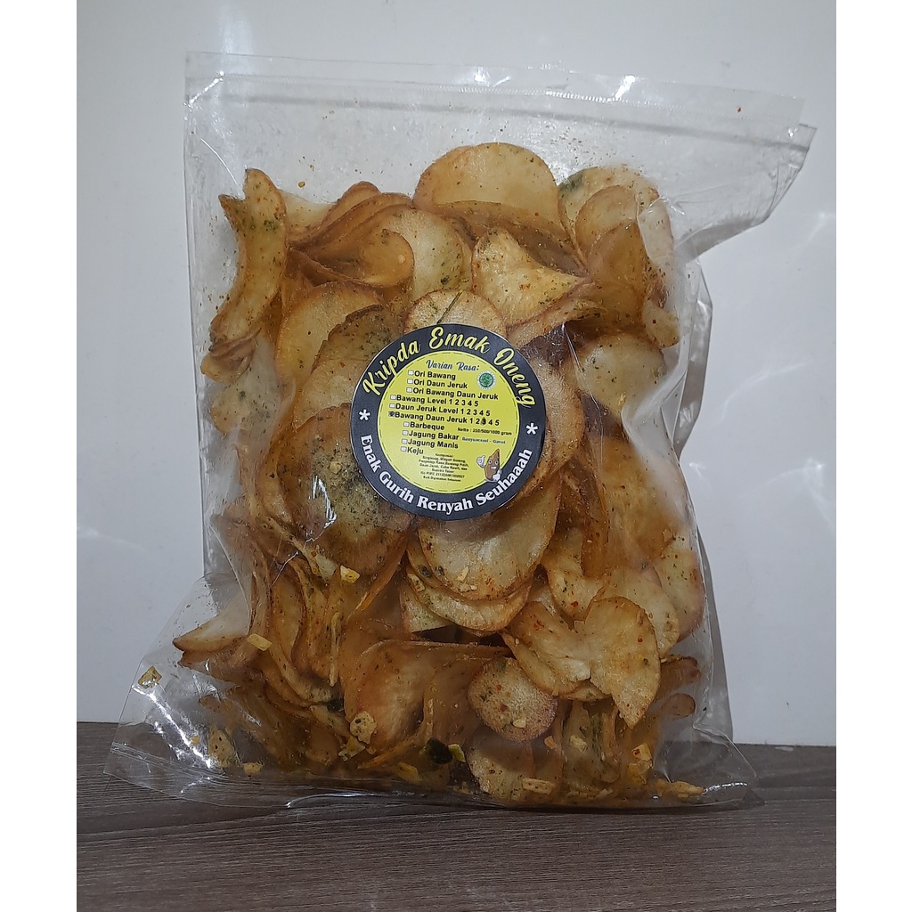 

Kripda Emak Oneng Bawang Daun Jeruk 250gr PEDAS