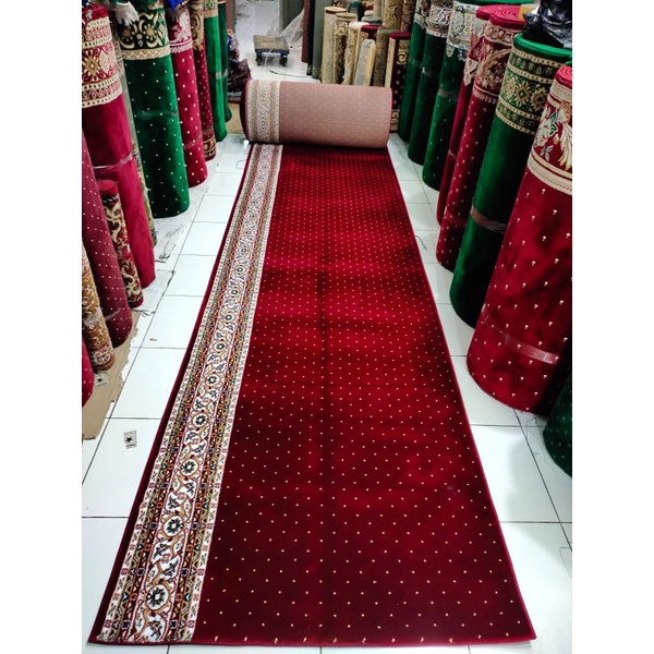 Karpet Masjid Turki Musdalifah Tebal 16mm Meteran / Karpet Sajadah / Karpet Mushola