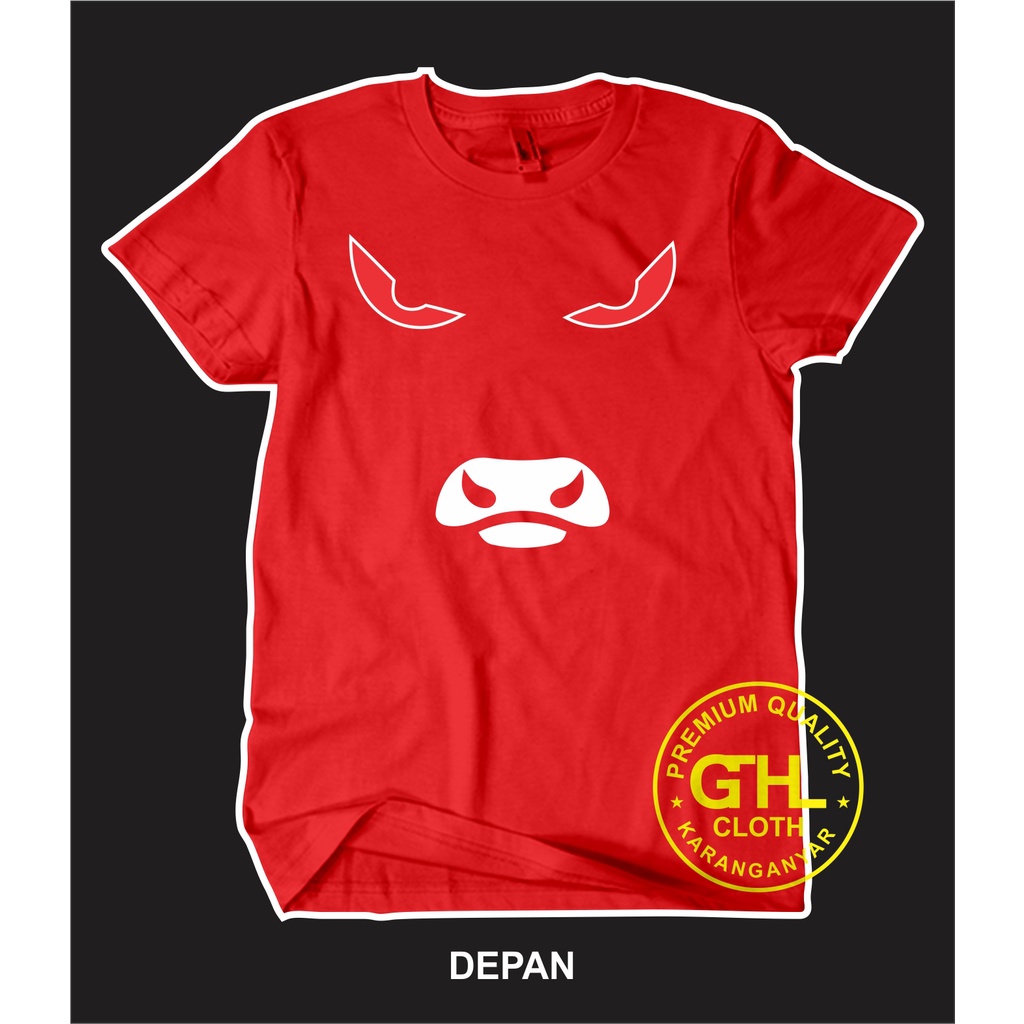 Kaos Banteng PDI P Merah