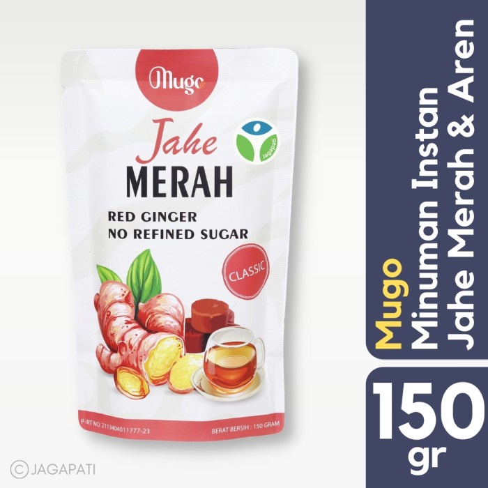 

Terlaris ✨ - Mugo - Jahe Merah Classic 150gr - Jahe Merah - Minuman Tradisional 2.1.23