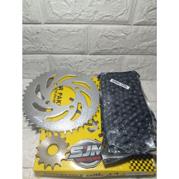 Ger-Gir-Gear Set-Ger Depan Thunder 125 14t Ger belakang 45t OEM JAPAN