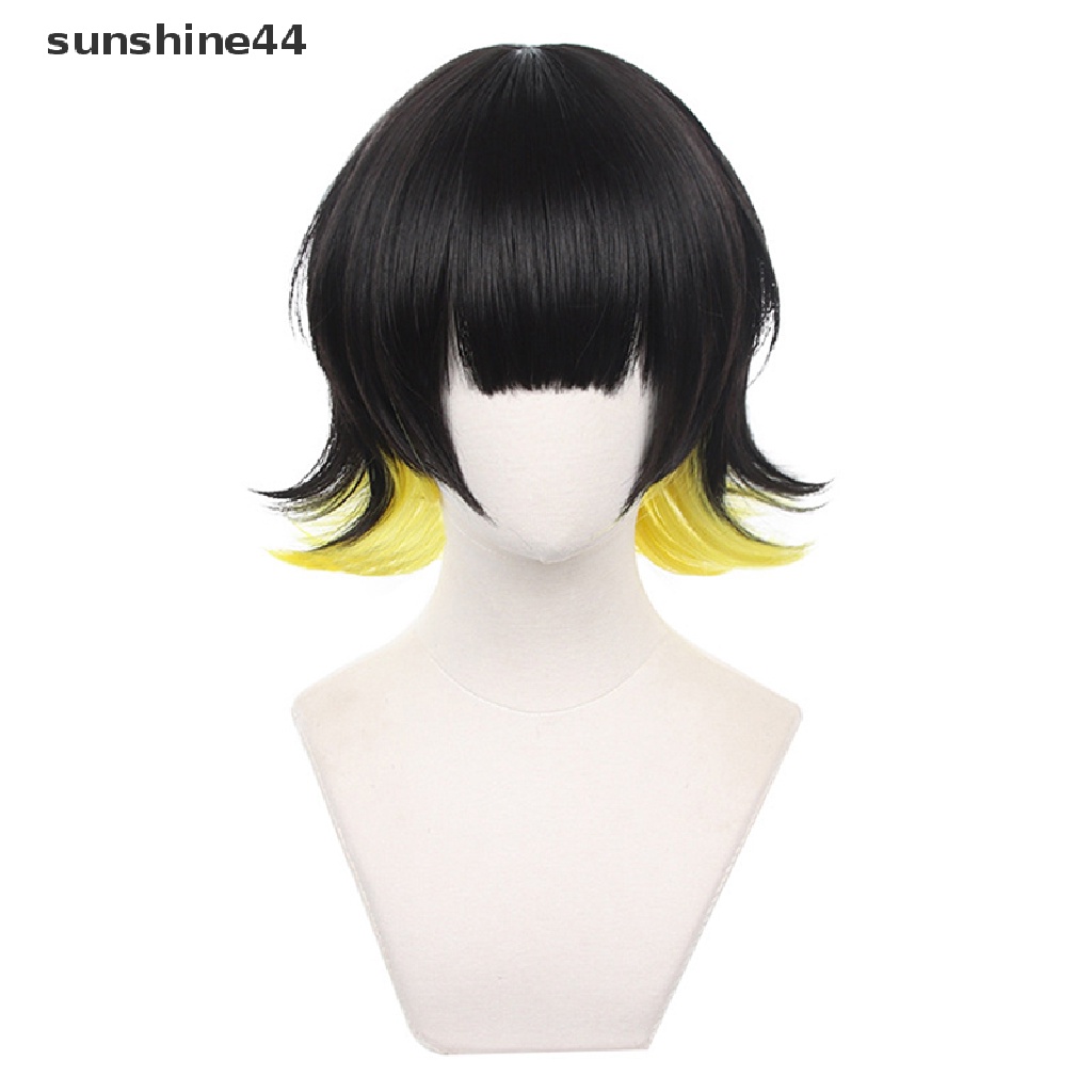 Sunshine Anime Blue Lock Bachira Meguru Cosplay Wig Pria Tahan Panas Wig Karnaval Props.