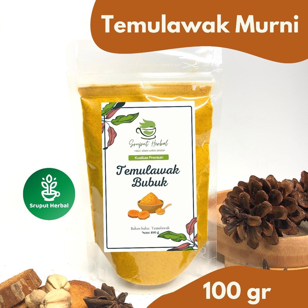 100gr Temulawak Bubuk Murni Ground Java Turmeric Kualitas Premium JSR Rempah Sruput Herbal [COD]
