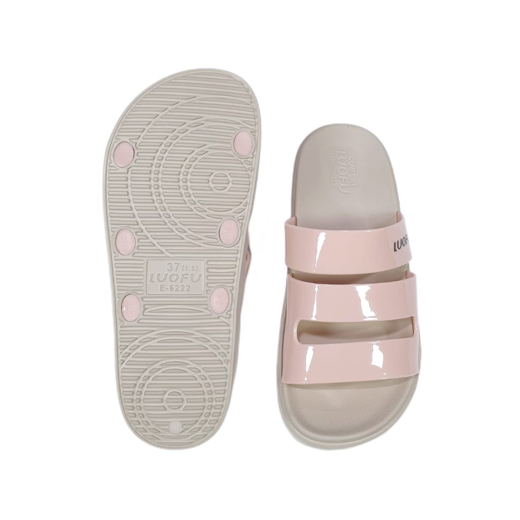 LUOFU ORIGINAL jelly sandal karet empuk murah selop wanita sendal cewek import E6222E01WK