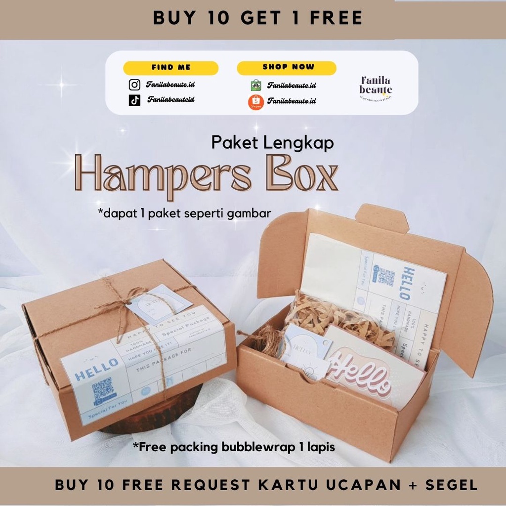Jual [PART 2] BOX HAMPERS/PROMO Paket Packaging Gift Box/ Hampers Box