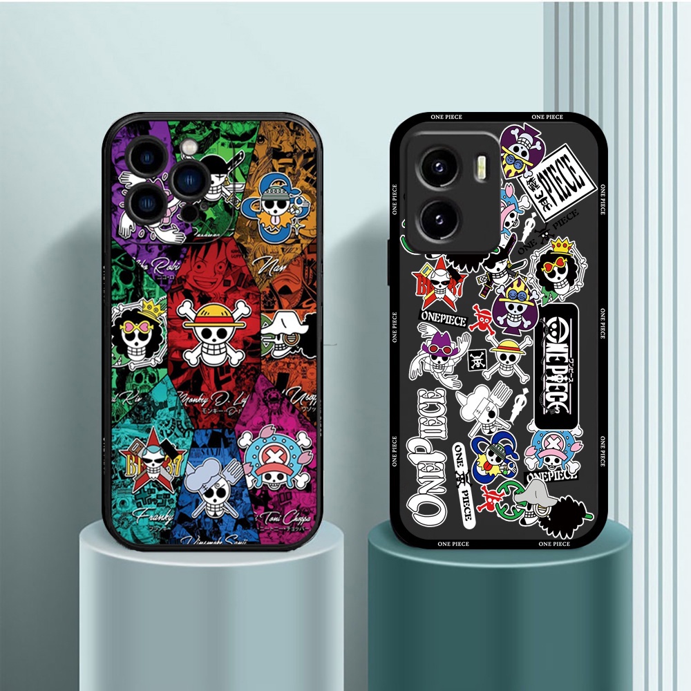 Case VIVO Y02 V25 V25E Y16 Y35 Y33S Y21T Y21S Y33S Y11 Y12 Y15 Y17 Y12S Y12A Y15S Y15A Y20S Y20i Y19 Y91C Y30 Y51 S1 Luffy Brook and the Devil Fruit Sarung Case Silikon Lembut