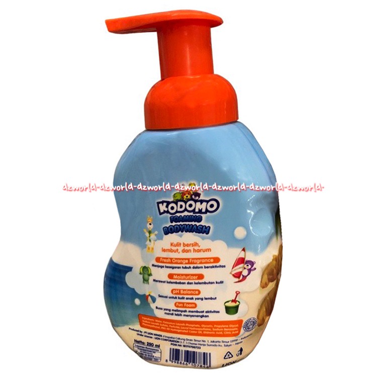 Kodomo Foaming Body Wash Pump 250ml Sabun Mandi Bayi Anak Busa Bodywash Lion Japan 250 ml Model Pumps Tube