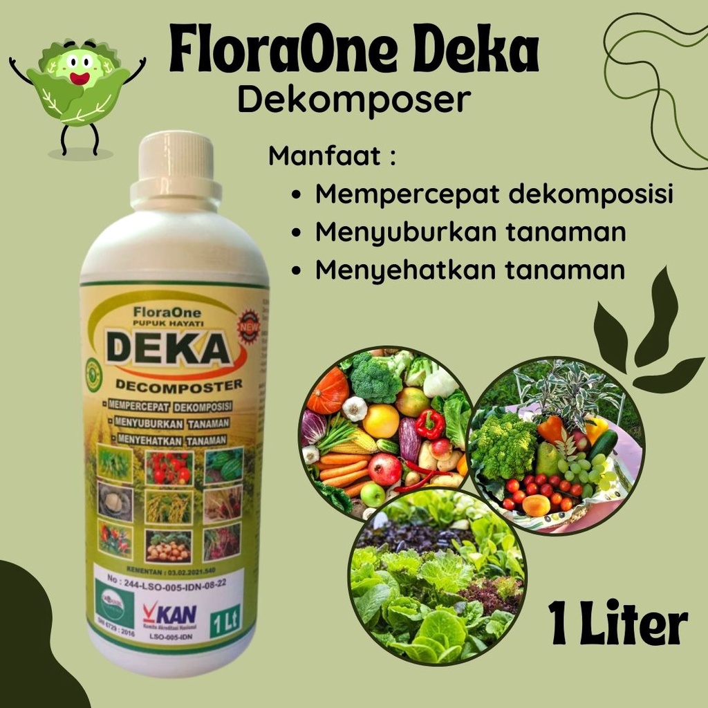 Pupuk Penyubur Tanaman, Pupuk Penyubur Tanah, FLORAONE DEKA DEKOMPOSER 1 LITER
