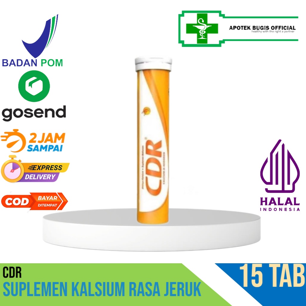CDR Suplemen Kalsium Rasa Jeruk 15 Tablet