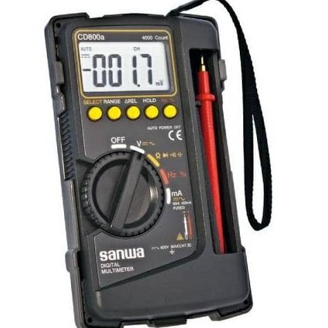 Multimeter Avometer digital Multitester + kabel tester Sanwa CD800A