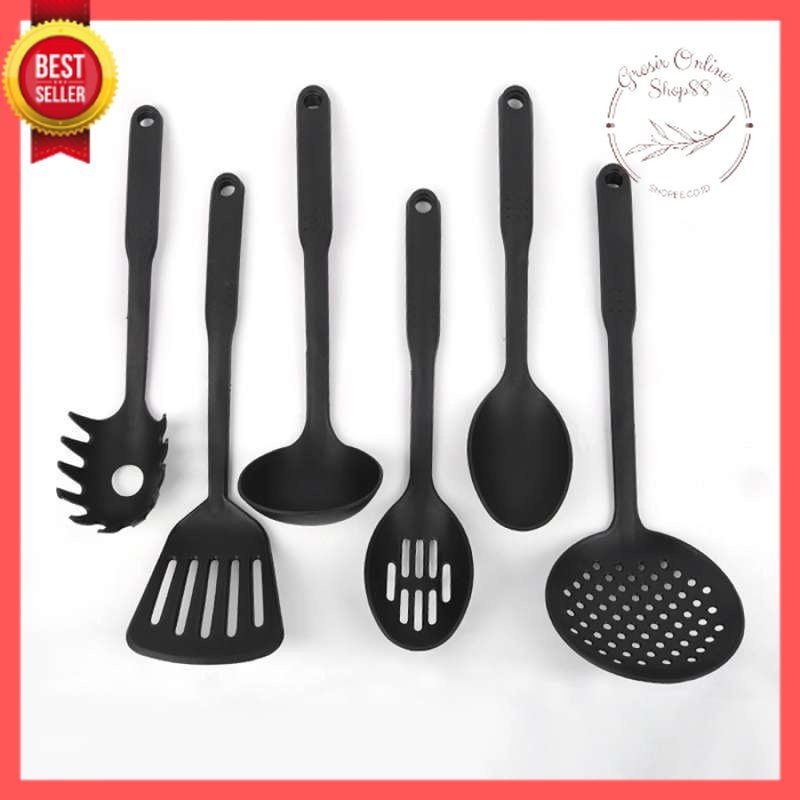 GOS -E201- Spatula 6 in 1 - Spatula Satu Set - Sutil Sodet Masak Untuk Tumis Rebus Paket -Spatula Set Isi 6pcs