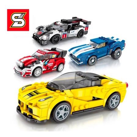 Mainan Bricks Sembo Block Famous Racing Car Mobil Balap Lego (D)