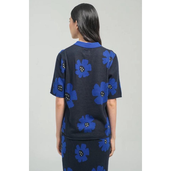 Kyrra Ryleigh Poloshirt Kaos Polo Rajut Wanita