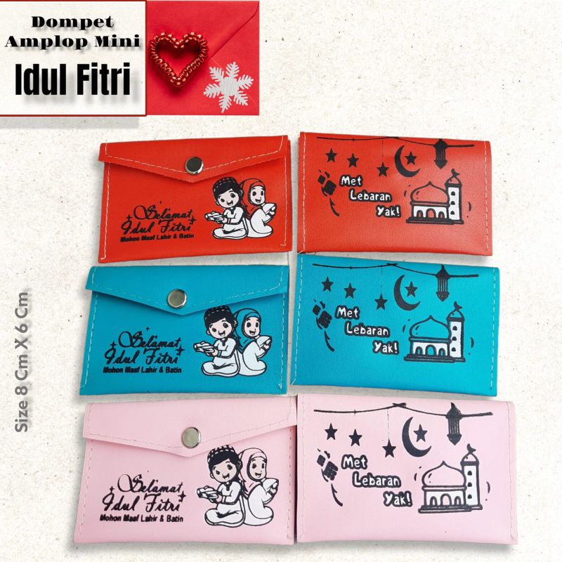 [ 12 pcs ]MINI DOMPET AMPLOP LEBARAN / IMPLEK NATAL PER PAC ISI 12 Pcs