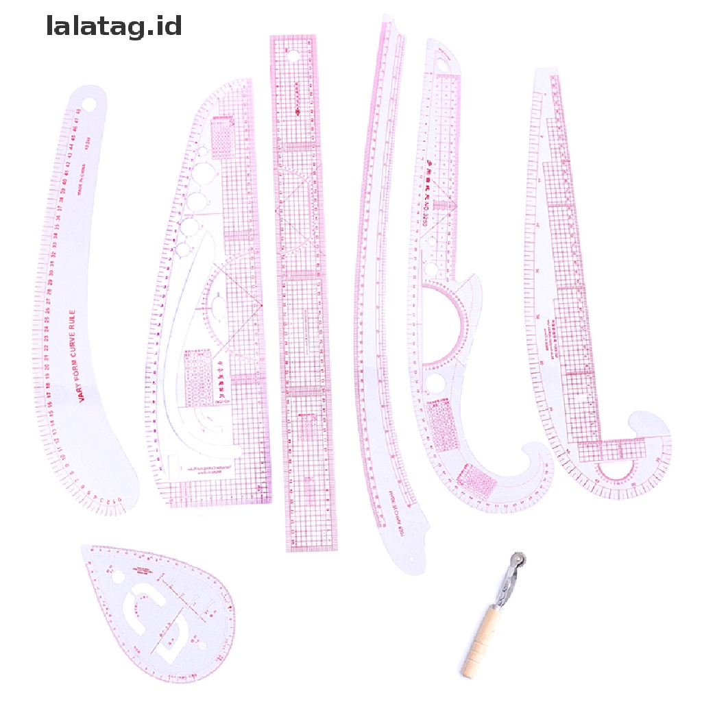 [lalatag] Curve Sewing Set Penggaris Jahit Cutg Ruler Sample Baju Metric Yard [ID]