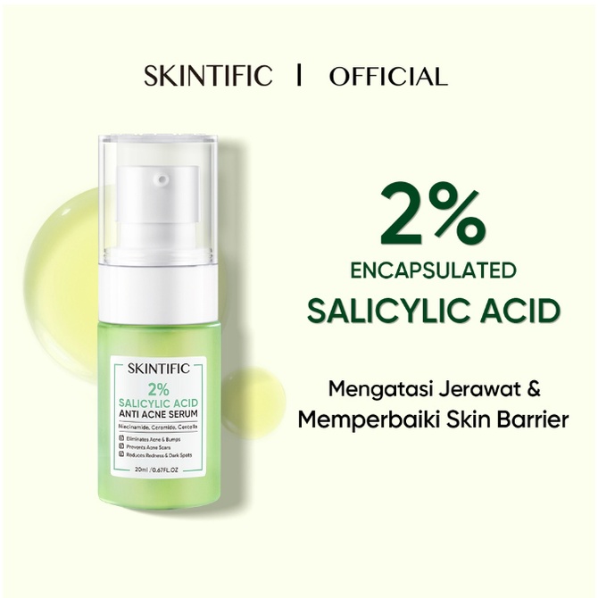 SKINTIFIC Paket Skincare SET | Glycolic Acid Toner | Moisturizer 5x Ceramide | 10% Niacinamide Serum | Salicylic acid 2% | Soothing Toner | Barrier Serum | Skintific