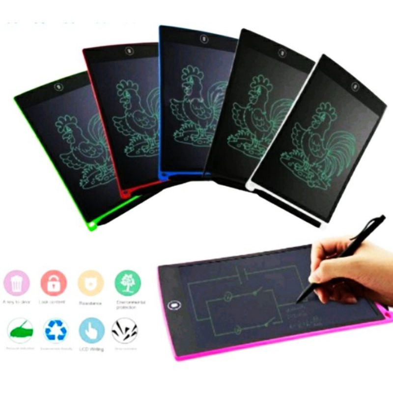 LCD Drawing Writing Tablet 8.5 Inch Mainan Papan Tulis Board Digital