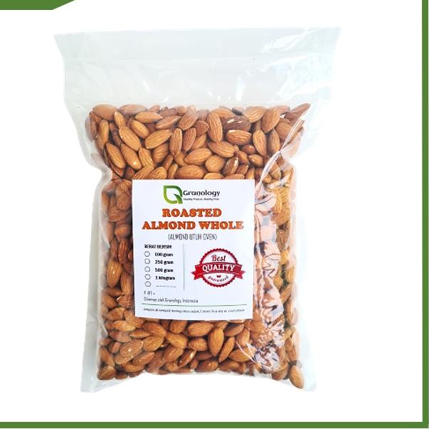 

FIA569 Roasted Almond Whole / Almond Utuh Panggang / Almond Panggang (1 Kilogram) by Granology |