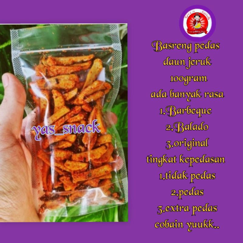 

BASRENG STIK PEDAS DAUN JERUK 100gram RASA BALADO BELI 4GRATIS 1 basreng kiloan enak gurih renyak