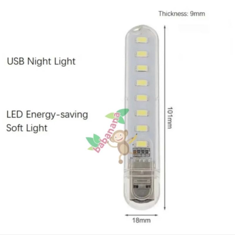 USB NIGHT LIGHT LED LAMP Lampu Baca Tidur Portable Computer Laptop