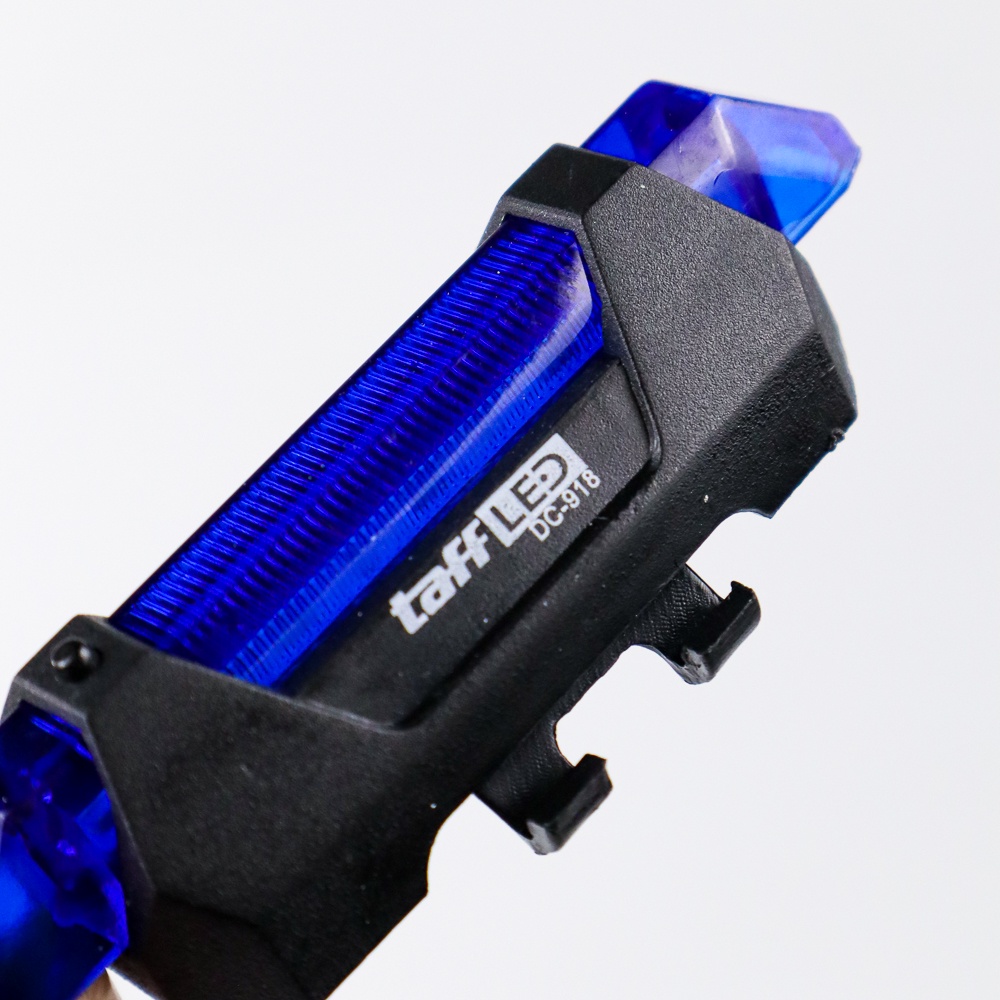 TaffLED Defensor Lampu Sepeda 5 LED Taillight Rechargeable - DC-918 - Blue