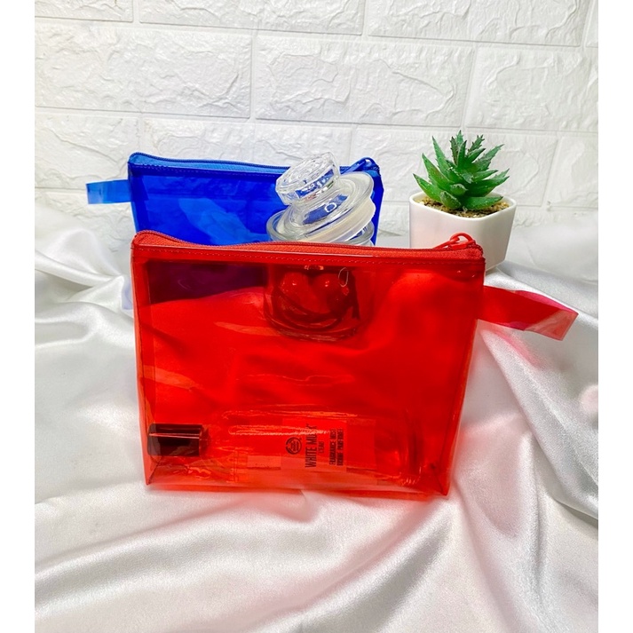 100pcs dompet jelly / dompet pvc / pouch jelly / souvenir pouch mika / dompet mika murah / pouch jel