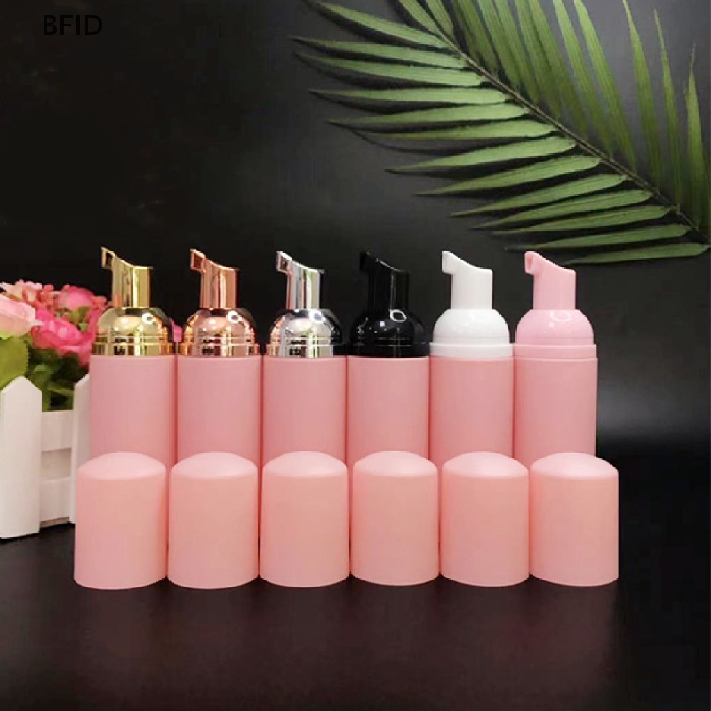 [BFID] Botol Pump Busa Plastik 50ml Pink Botol Kosmetik Pembersih Bulu Mata Wajah Kosong [ID]