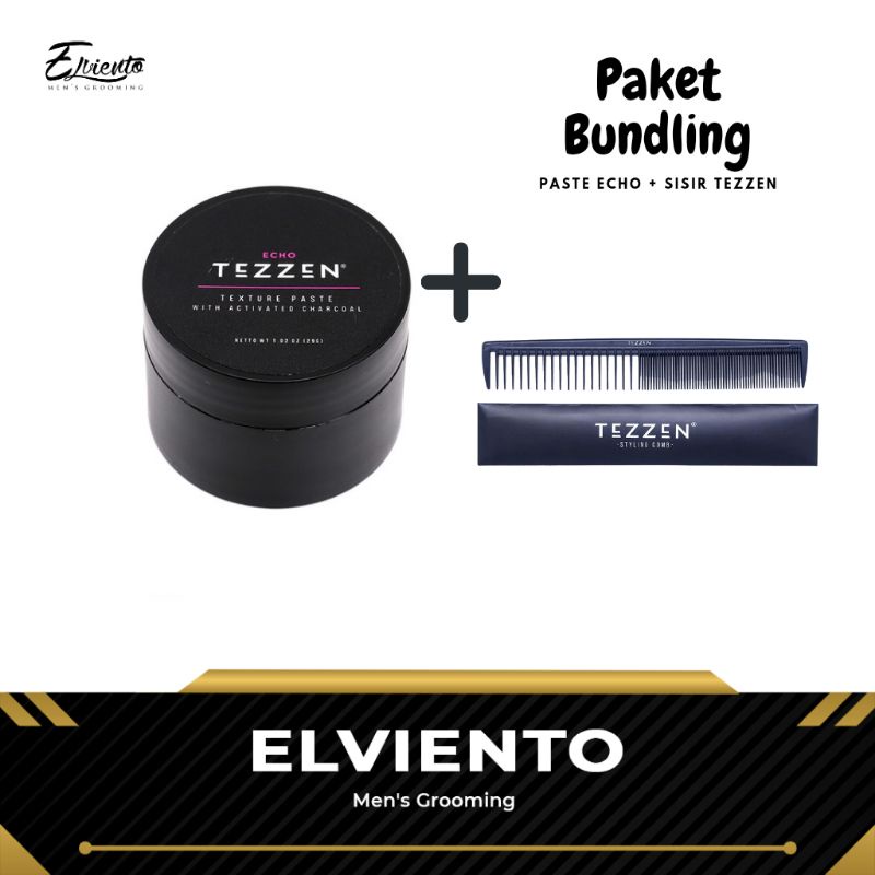 Tezzen Bundling : Tezzen Pomade Mini Echo + Sisir Tezzen