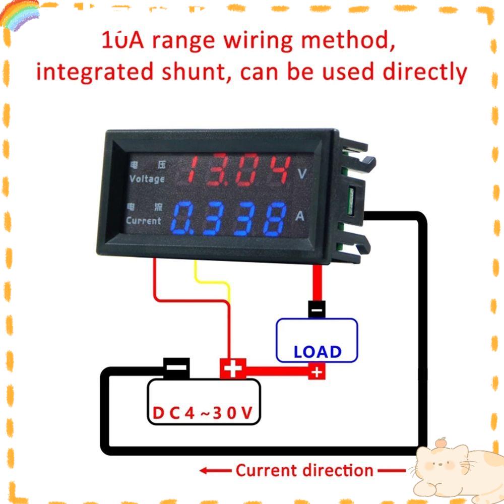 Solighter Digital Voltmeter Ammeter M4430 Elektronik 0.28 ''Volt AMP Meter Tester