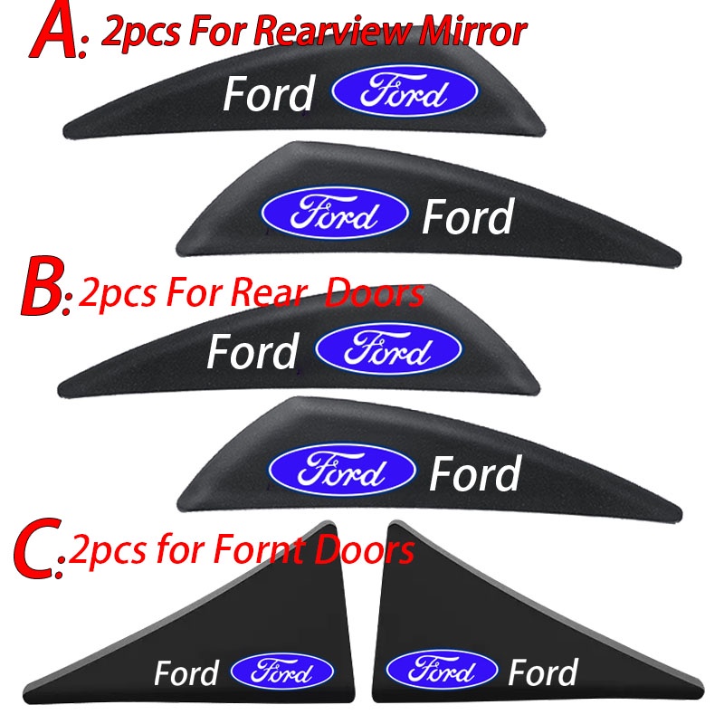 Pinggiran Pintu Mobil Anti Gores Tabrakan (Penebalan) Stiker Perlindungan Sudut Stiker Karet Silicon Untuk Ford Fiesta Ranger T6/T7/T8 Teritorial Fokus Everest Ecosport Ka Focus Fusion