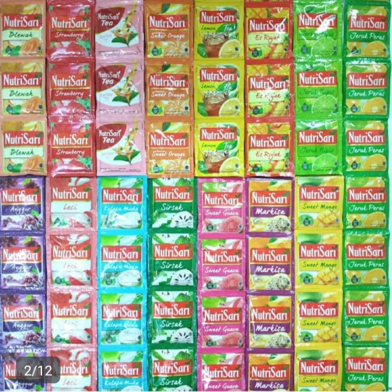 

nutrisari strawberry | nutri sari stroberi isi 10 sachet