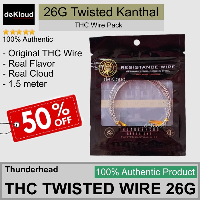 DISKON 50% THC TWISTED 26G KANTAL WIRE | Authentic 1.5m coil kawat 26