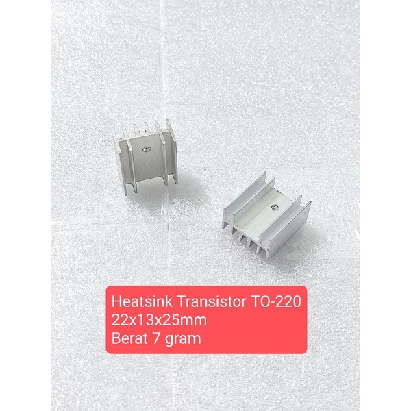 1Pcs Heatsink 22x13x25mm aluminium TO-220 Transistor Tip41 Tip42 D313 Regulator TDA2030 7805
