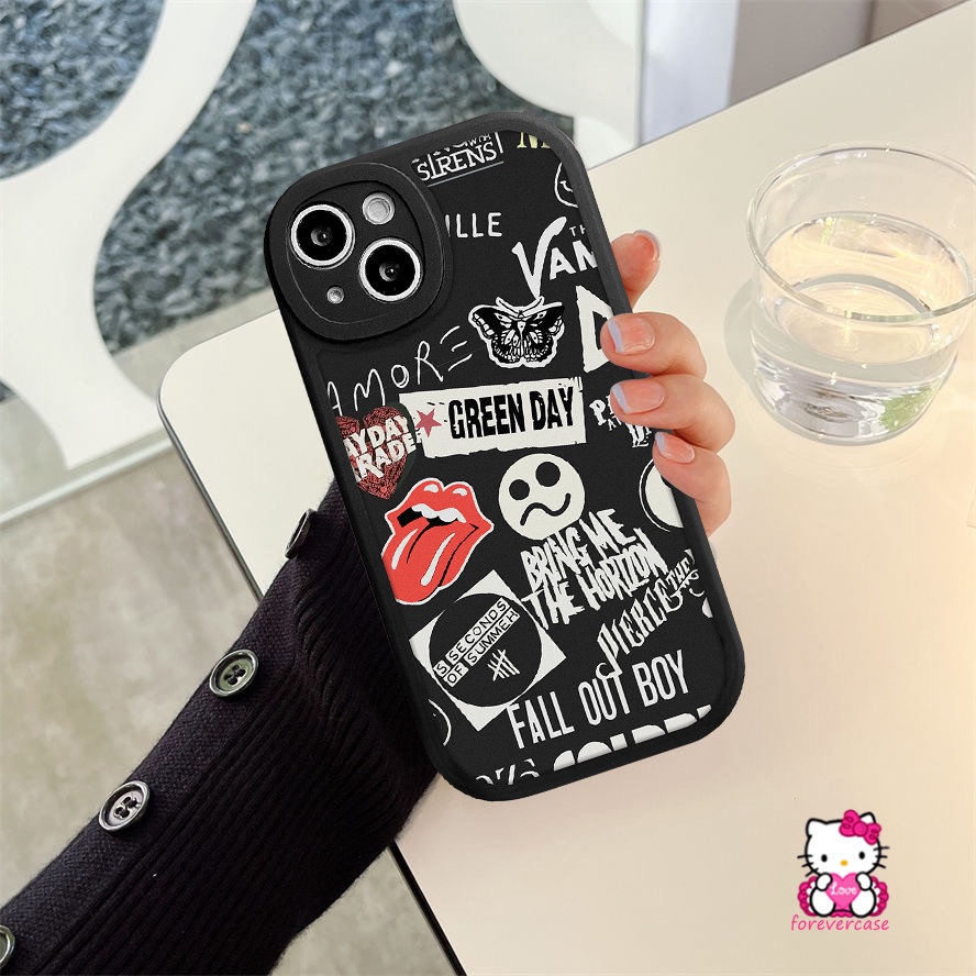 Trendy Stiker Label Casing Realme C53 C55 10 Pro Plus C15 C30 C31 C12 C11 C25Y C25s C21 C21Y C35 GT C17 C2 9i 5 8 5i 7i 5 6i 6s 6 8i 8Pro C3 C20 C17 Huruf Kupu Soft Sarung