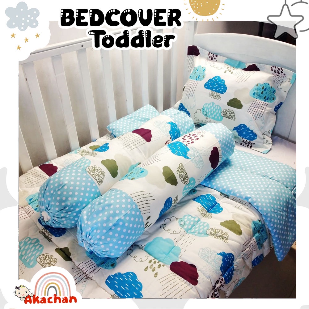 BALITA Bedding SET Bed Set Toddler Bedcover Selimut Bantal Cover Guling Alas Tidur td akachan