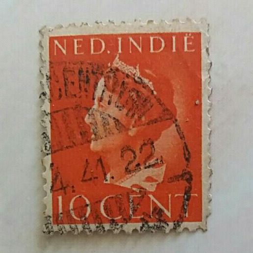 

(AD) Perangko Ned Indie 10 sen Tahun 1941 Seri Ratu Wilhelmina Used