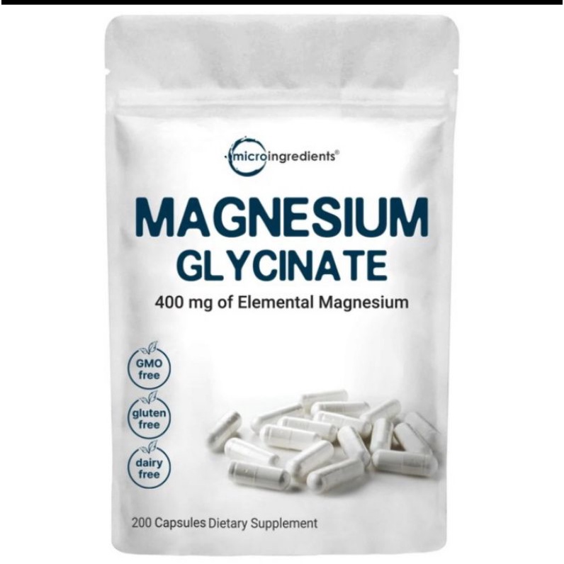 Micro Ingredients Magnesium glicinate 400mg isi 200 capsules