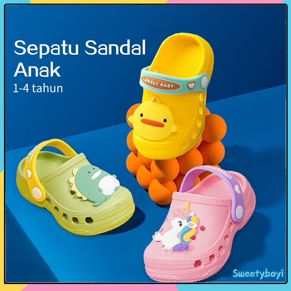 SweetyBayi Sandal anak perempuan laki laki lembut Sendal anak kartun Sepatu sandal anak