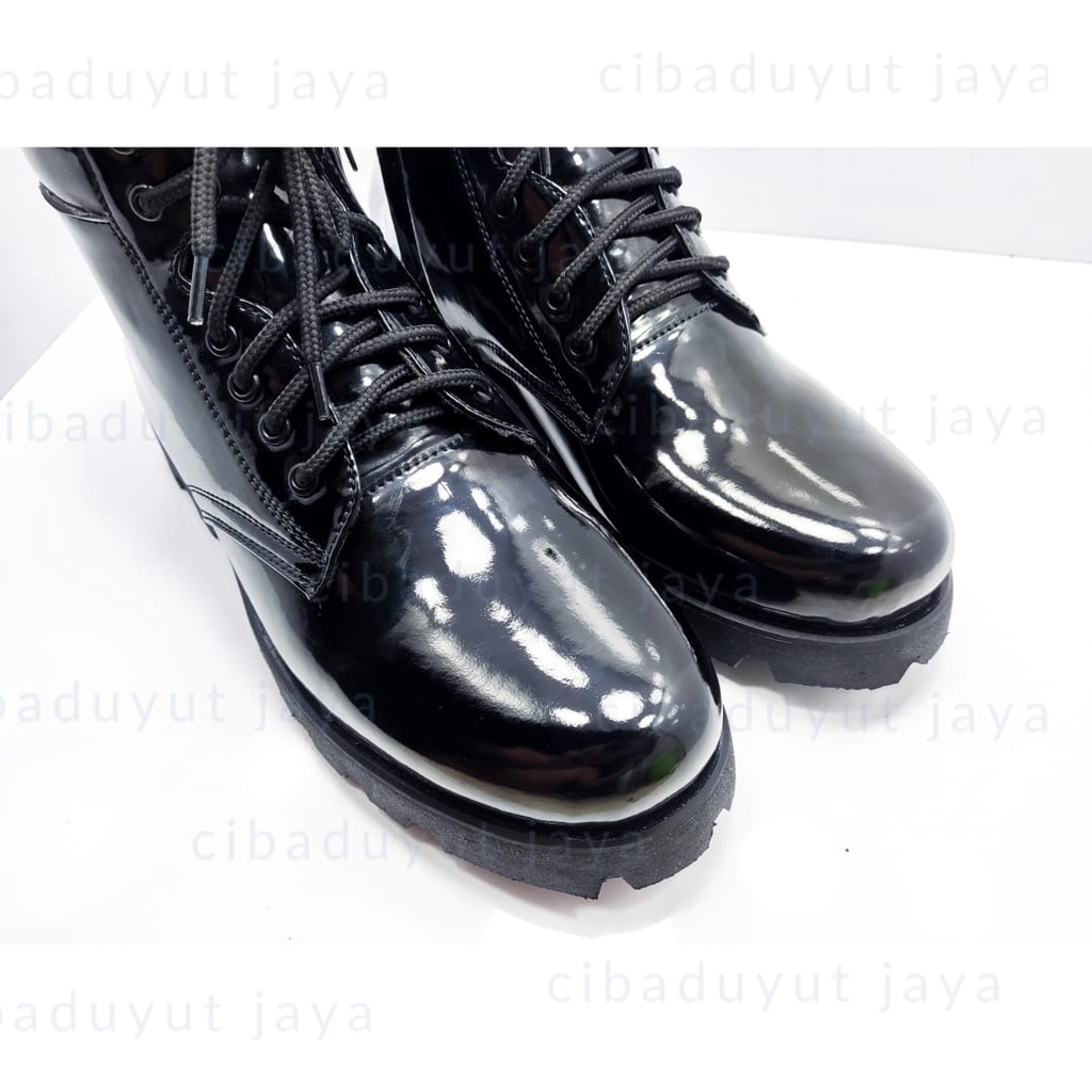SEPATU KILAP PANTOFEL RESMI PDH PDL POLISI POLRI TNI SECURITY SATPAM DINAS KERJA TALI IKAT