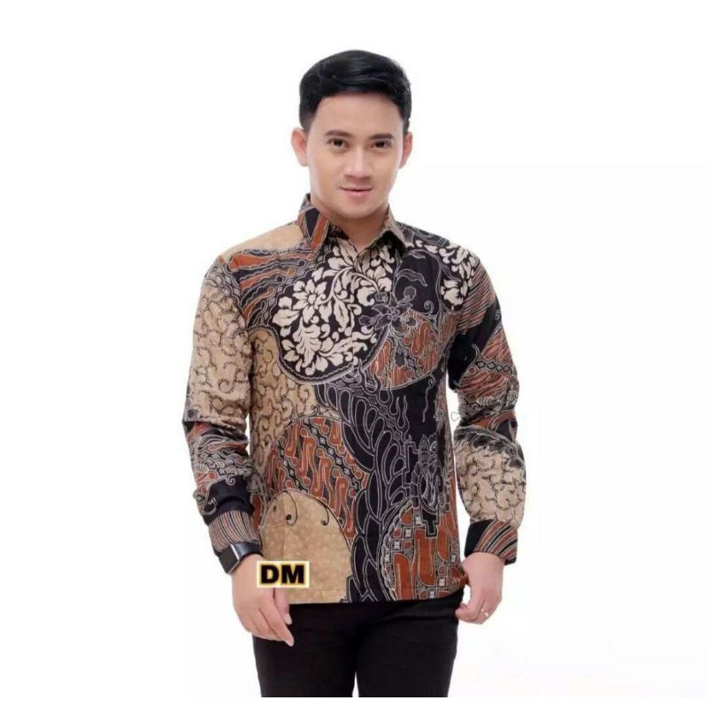 BAJU BATIK KEMEJA BATIK PRIA LENGAN PANJANG REGULER FIT SIZE M,L,XL,XXL KAIN KATUN TEBAL BERKUALITAS