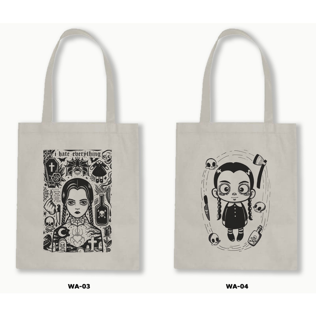 TOTE BAG BLACU - WEDNESDAY / WEDNESDAY ADDAMS